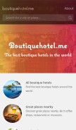 How boutiquehotel.me looks like on a mobile device such as an iPhone.