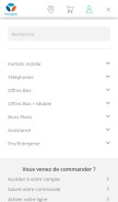 How bouyguestelecom.com looks like on a mobile device such as an iPhone.