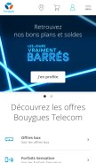 How bouyguestelecom.fr looks like on a mobile device such as an iPhone.