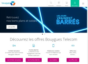 How bouyguestelecom.fr looks like on a tablet such as an iPad.