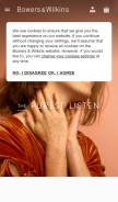 How bowerswilkins.com looks like on a mobile device such as an iPhone.
