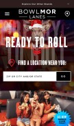 How bowlmor.com looks like on a mobile device such as an iPhone.