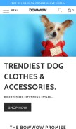 How bowwow.shop looks like on a mobile device such as an iPhone.