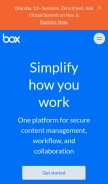 How box.com looks like on a mobile device such as an iPhone.