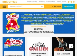 How box.fr looks like on a tablet such as an iPad.