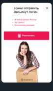 How boxberry.ru looks like on a mobile device such as an iPhone.