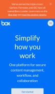 How boxcn.net looks like on a mobile device such as an iPhone.