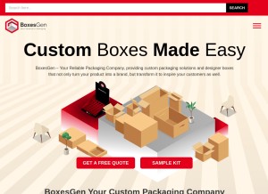 How boxesgen.com looks like on a tablet such as an iPad.
