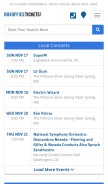 How boxoffice-tickets.com looks like on a mobile device such as an iPhone.