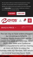 How boydsgunstocks.com looks like on a mobile device such as an iPhone.