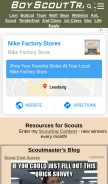 How boyscouttrail.com looks like on a mobile device such as an iPhone.