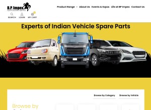 How bpautospareparts.com looks like on a tablet such as an iPad.
