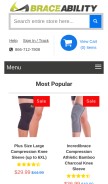 How braceability.com looks like on a mobile device such as an iPhone.