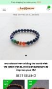 How braceletsone.com looks like on a mobile device such as an iPhone.