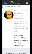 How braincloudservers.com looks like on a mobile device such as an iPhone.