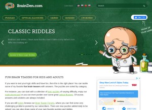 How brainden.com looks like on a tablet such as an iPad.