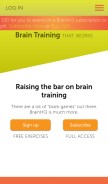 How brainhq.com looks like on a mobile device such as an iPhone.