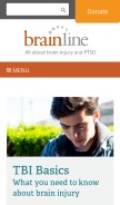 How brainline.org looks like on a mobile device such as an iPhone.
