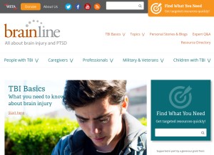 How brainline.org looks like on a tablet such as an iPad.