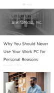 How brainstomp.com looks like on a mobile device such as an iPhone.