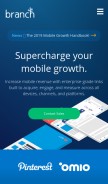 How branch.io looks like on a mobile device such as an iPhone.