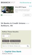 How branchspot.com looks like on a mobile device such as an iPhone.
