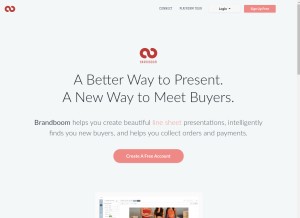 How brandboom.com looks like on a tablet such as an iPad.