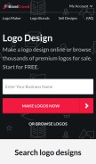 How brandcrowd.com looks like on a mobile device such as an iPhone.