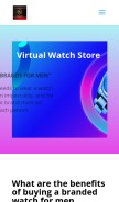 How brandedwatchformen.com looks like on a mobile device such as an iPhone.