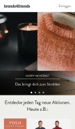 How brands4friends.de looks like on a mobile device such as an iPhone.