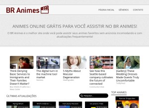 How branimes.com looks like on a tablet such as an iPad.