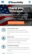 How braunability.com looks like on a mobile device such as an iPhone.