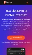 How bravesoftware.com looks like on a mobile device such as an iPhone.