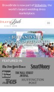 How bravobride.com looks like on a mobile device such as an iPhone.