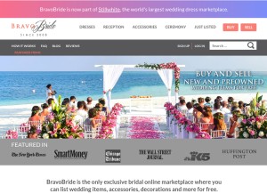 How bravobride.com looks like on a tablet such as an iPad.