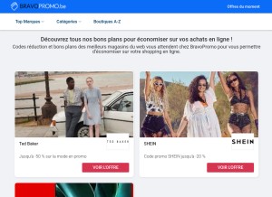 How bravopromo.be looks like on a tablet such as an iPad.