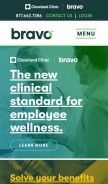 How bravowell.com looks like on a mobile device such as an iPhone.