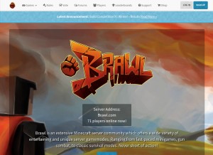 How brawl.com looks like on a tablet such as an iPad.