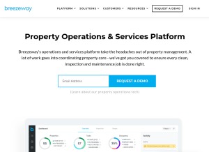 How breezeway.io looks like on a tablet such as an iPad.