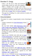 How brendangregg.com looks like on a mobile device such as an iPhone.