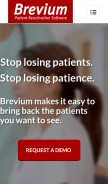 How brevium.com looks like on a mobile device such as an iPhone.
