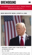 How brewbound.com looks like on a mobile device such as an iPhone.