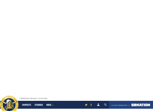 How brewcrewball.com looks like on a tablet such as an iPad.