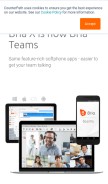 How bria-x.com looks like on a mobile device such as an iPhone.