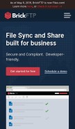 How brickftp.com looks like on a mobile device such as an iPhone.