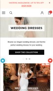 How bridalswish.com looks like on a mobile device such as an iPhone.