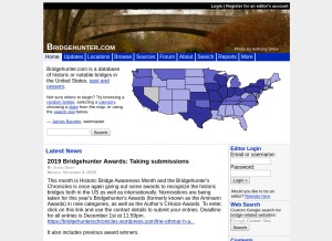How bridgehunter.com looks like on a tablet such as an iPad.