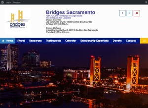 How bridgessacramento.com looks like on a tablet such as an iPad.