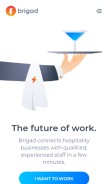 How brigad.co looks like on a mobile device such as an iPhone.