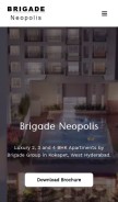 How brigadeneopolis.co looks like on a mobile device such as an iPhone.